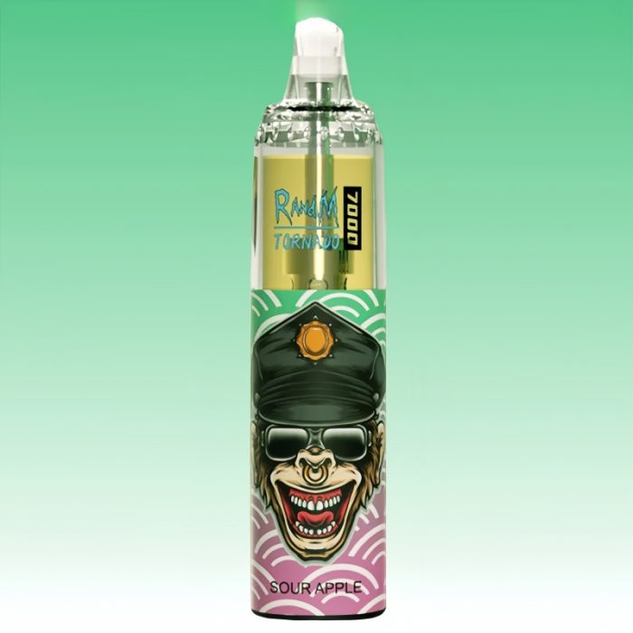 Puff RandM 7K Sour Apple Goût - RandM Vape Français